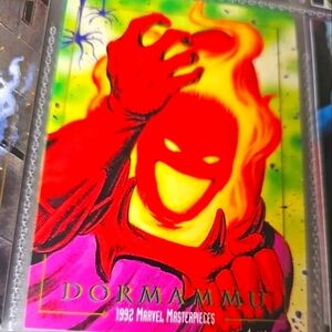 1992 Marvel Masterpiece Dormammu error cut trading card
